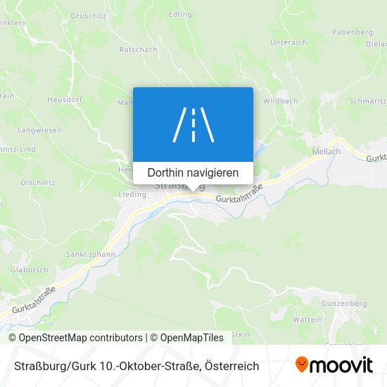 Straßburg / Gurk 10.-Oktober-Straße Karte