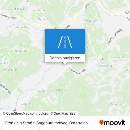 Großklein-Straße, Saggautalradweg Karte