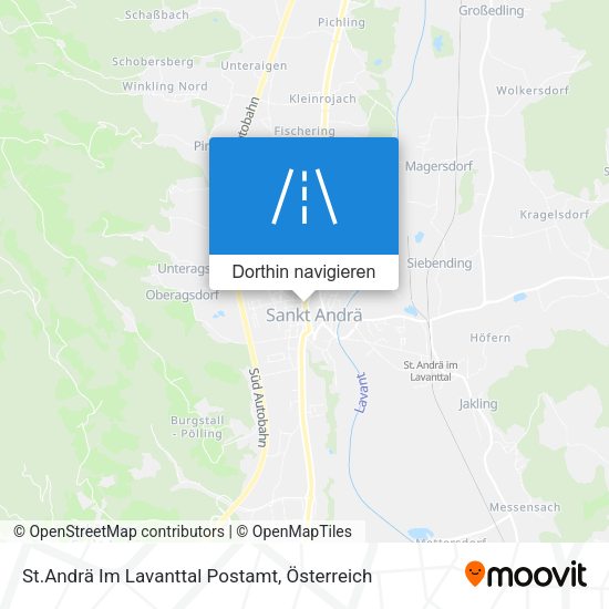 St.Andrä Im Lavanttal Postamt Karte