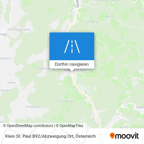 Klein St. Paul B92 / Abzweigung Ort Karte