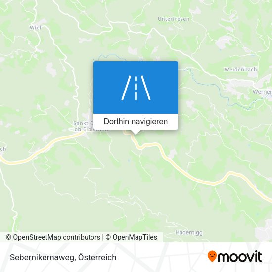 Sebernikernaweg Karte