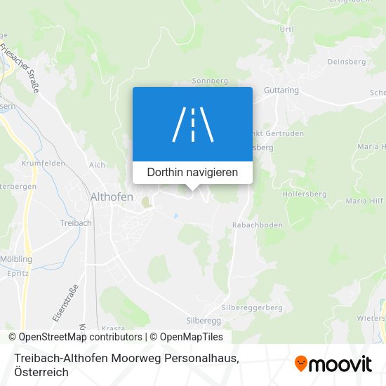 Treibach-Althofen Moorweg Personalhaus Karte