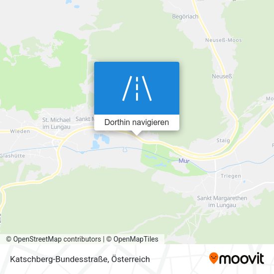 Katschberg-Bundesstraße Karte