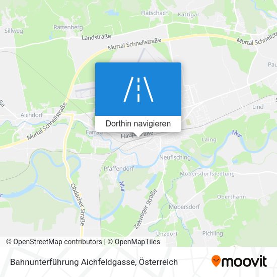 Bahnunterführung Aichfeldgasse Karte