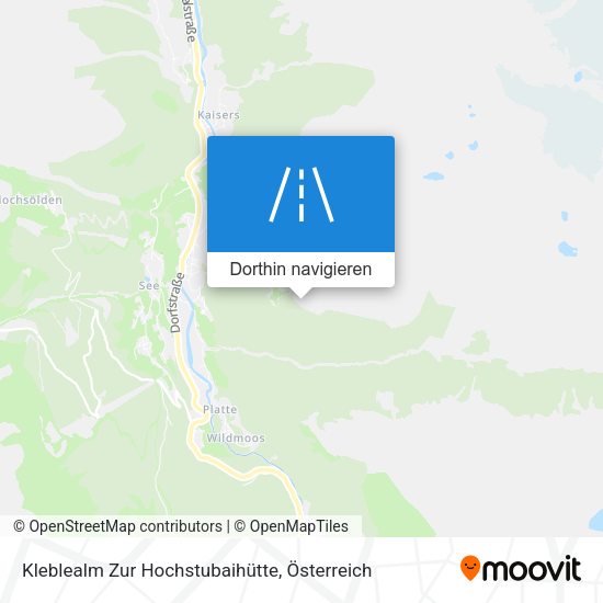 Kleblealm Zur Hochstubaihütte Karte