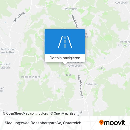 Siedlungsweg Rosenbergstraße Karte