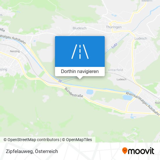 Zipfelauweg Karte