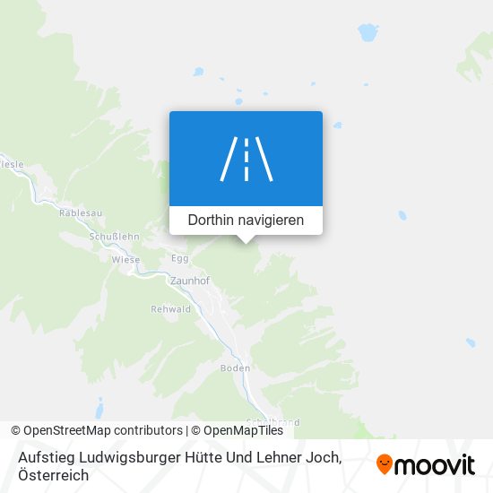 Aufstieg Ludwigsburger Hütte Und Lehner Joch Karte