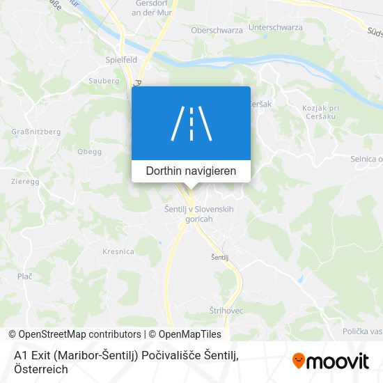 A1 Exit (Maribor-Šentilj) Počivališče Šentilj Karte