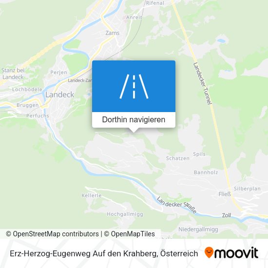 Erz-Herzog-Eugenweg Auf den Krahberg Karte