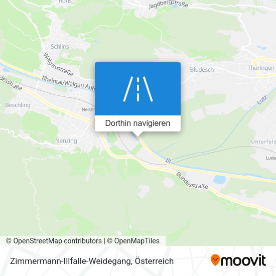 Zimmermann-Illfalle-Weidegang Karte