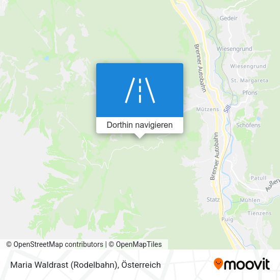 Maria Waldrast (Rodelbahn) Karte
