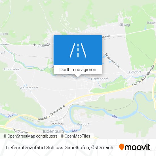 Lieferantenzufahrt Schloss Gabelhofen Karte