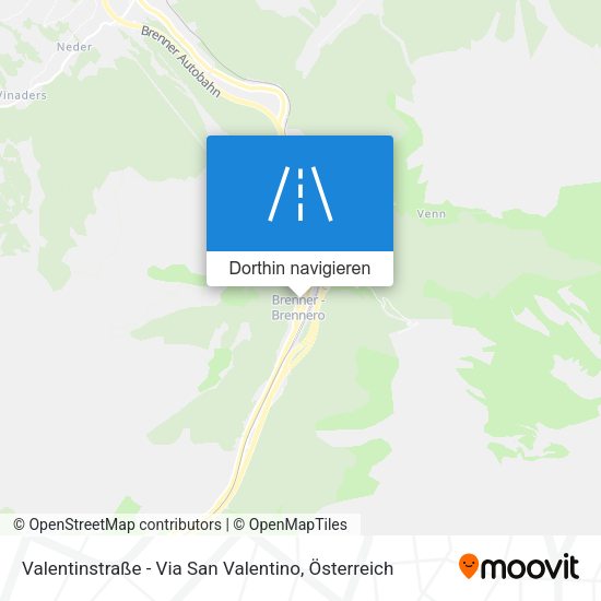 Valentinstraße - Via San Valentino Karte