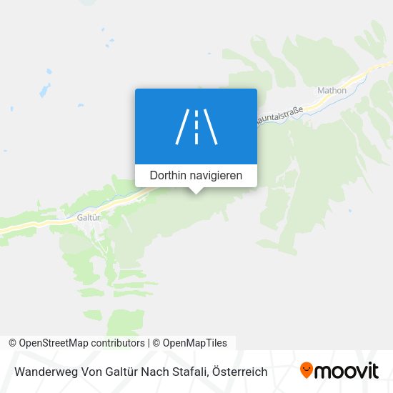 Wanderweg Von Galtür Nach Stafali Karte