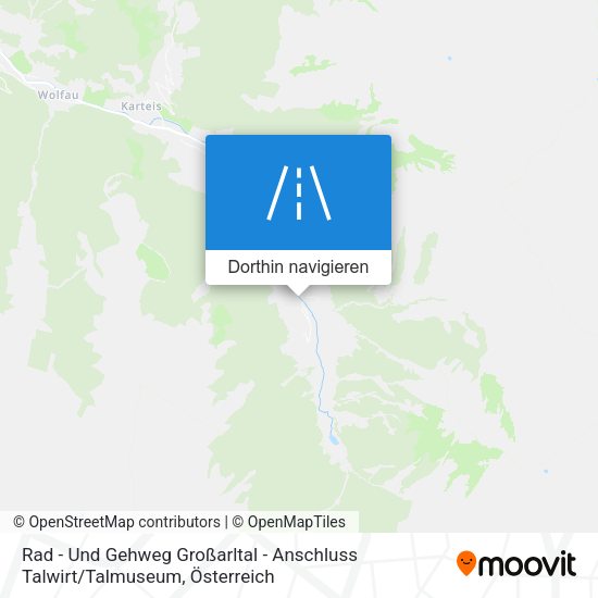 Rad - Und Gehweg Großarltal - Anschluss Talwirt / Talmuseum Karte