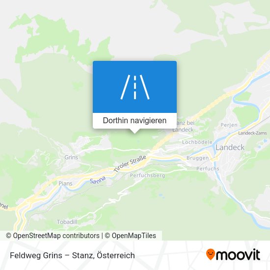 Feldweg Grins – Stanz Karte