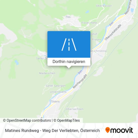 Matines Rundweg - Weg Der Verliebten Karte