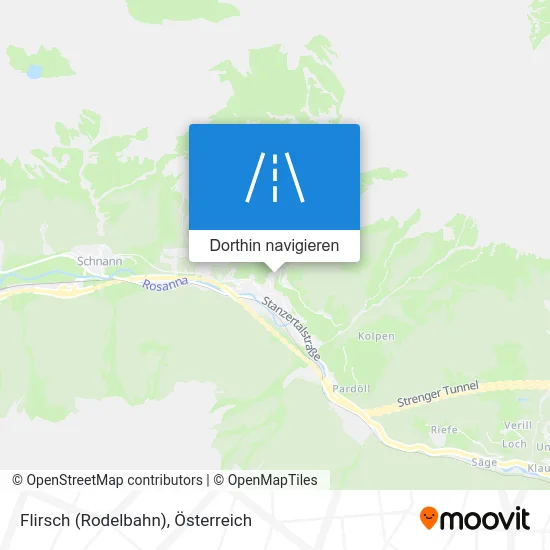 Flirsch (Rodelbahn) Karte