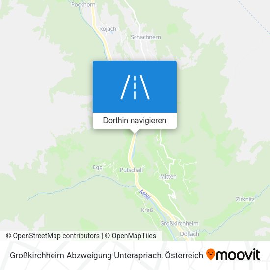 Großkirchheim Abzweigung Unterapriach Karte