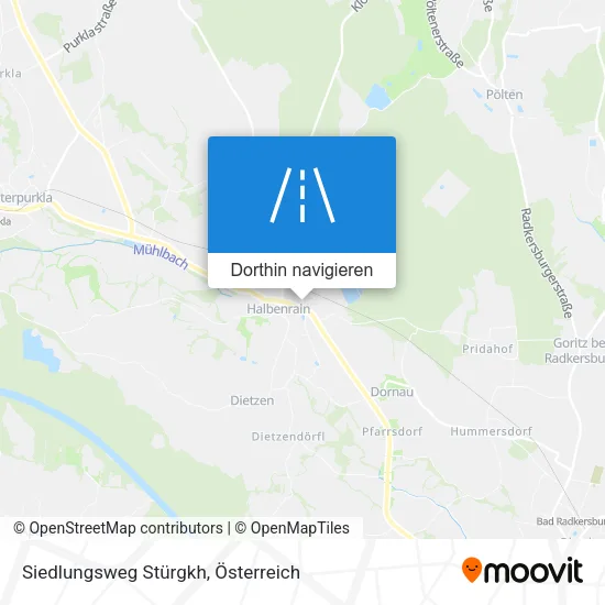 Siedlungsweg Stürgkh Karte