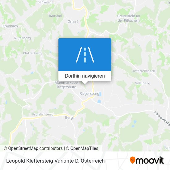 Leopold Klettersteig Variante D Karte