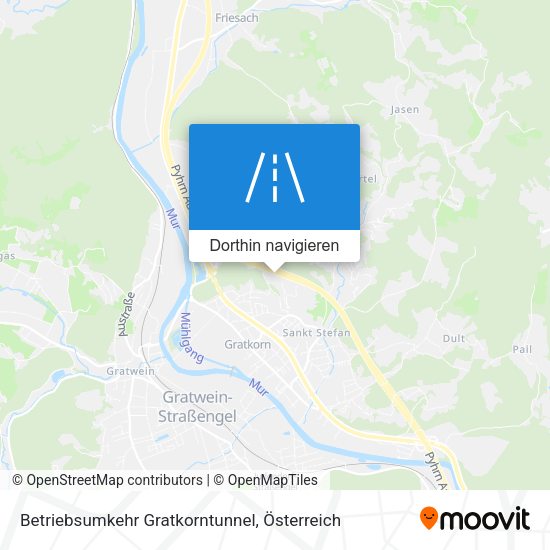 Betriebsumkehr Gratkorntunnel Karte