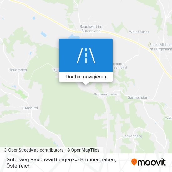 Güterweg Rauchwartbergen <> Brunnergraben Karte