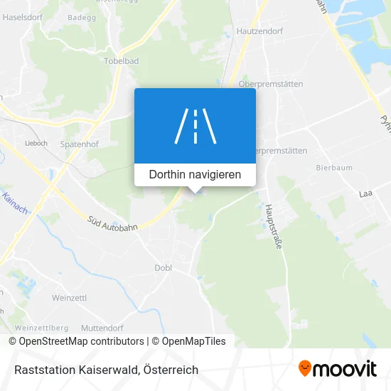 Raststation Kaiserwald Karte