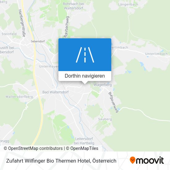 Zufahrt Wilfinger Bio Thermen Hotel Karte