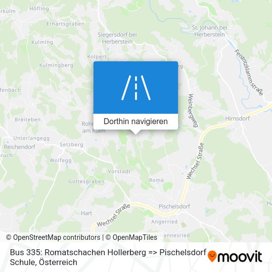 Bus 335: Romatschachen Hollerberg => Pischelsdorf Schule Karte