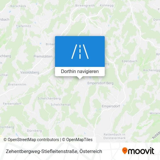 Zehentbergweg-Stiefleitenstraße Karte
