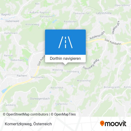 Komertzkyweg Karte