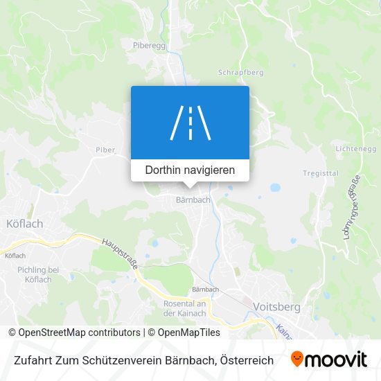 Zufahrt Zum Schützenverein Bärnbach Karte