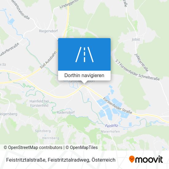 Feistritztalstraße, Feistritztalradweg Karte