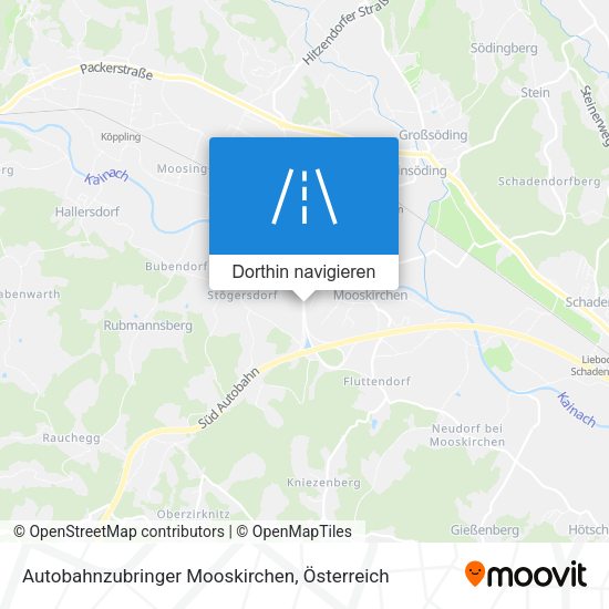 Autobahnzubringer Mooskirchen Karte