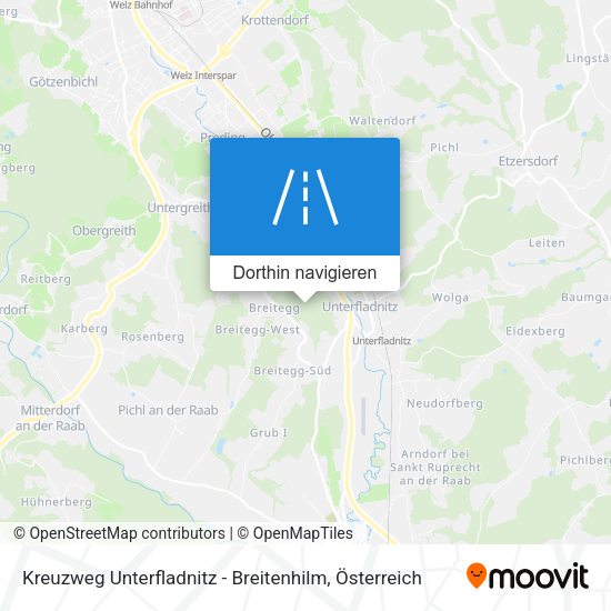 Kreuzweg Unterfladnitz - Breitenhilm Karte