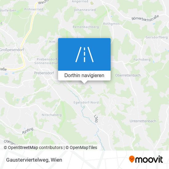 Gausterviertelweg Karte