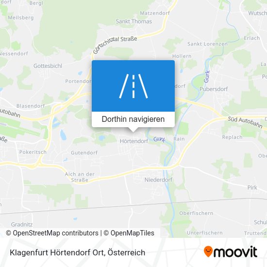 Klagenfurt Hörtendorf Ort Karte