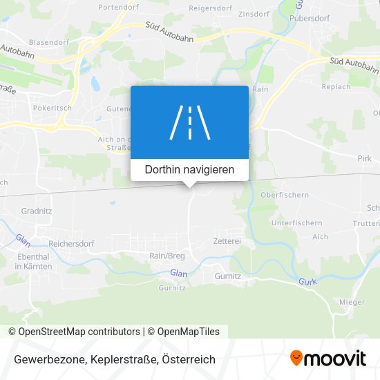 Gewerbezone, Keplerstraße Karte
