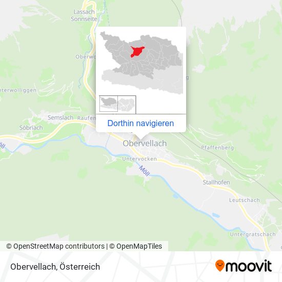 Obervellach Karte