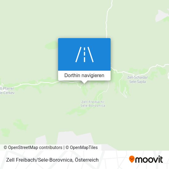 Zell Freibach/Sele-Borovnica Karte
