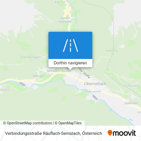 Verbindungsstraße Räuflach-Semslach Karte
