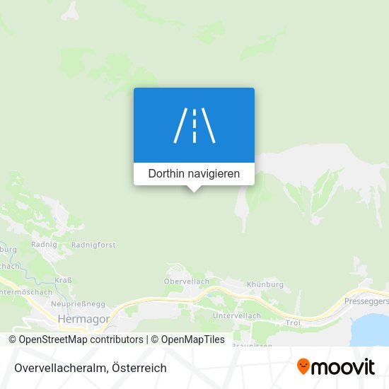 Overvellacheralm Karte