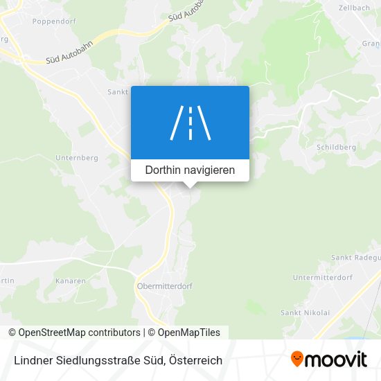 Lindner Siedlungsstraße Süd Karte
