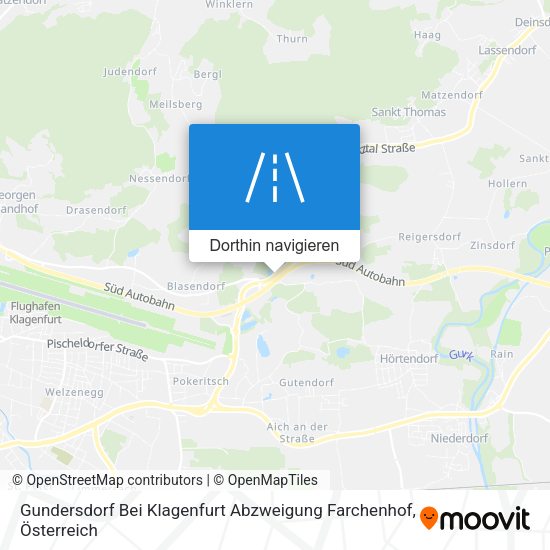 Gundersdorf Bei Klagenfurt Abzweigung Farchenhof Karte