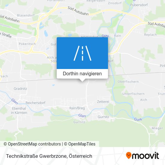 Technikstraße Gwerbrzone Karte