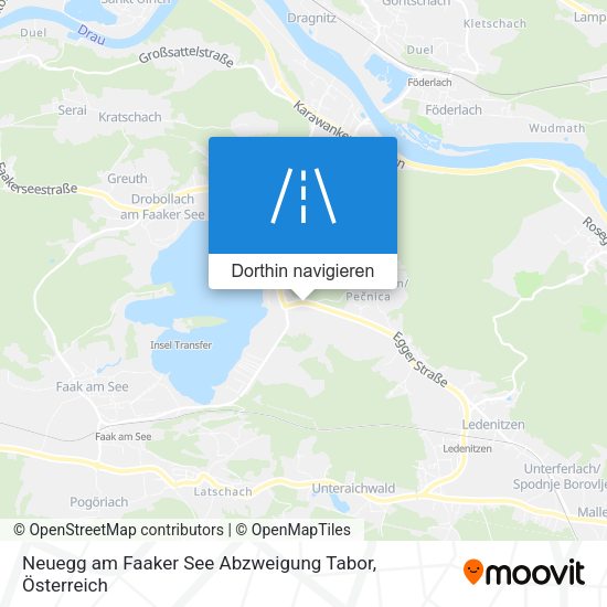 Neuegg am Faaker See Abzweigung Tabor Karte