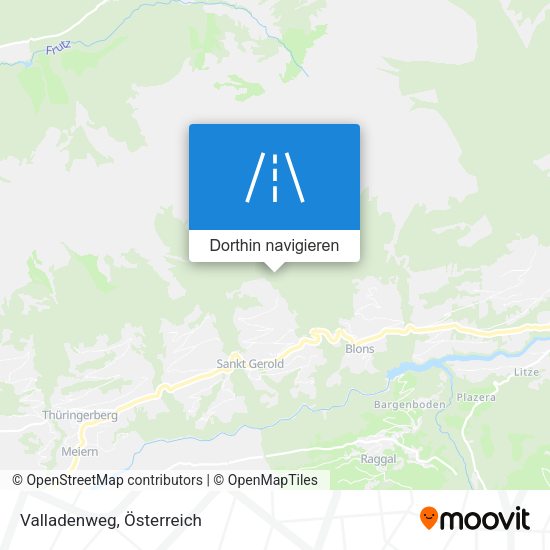 Valladenweg Karte