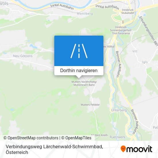 Verbindungsweg Lärchenwald-Schwimmbad Karte